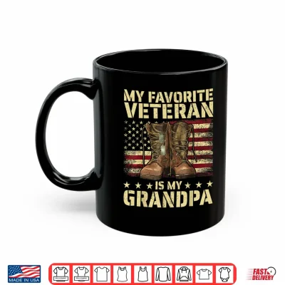 Mug My Favorite Veteran is My Grandpa Grandfather Veterans Day Shirt