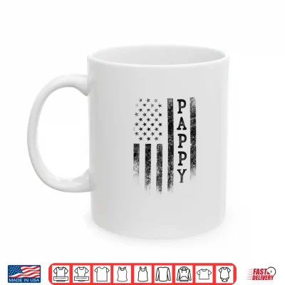 Mug Pappy Patriotic American USA Flag Fathers Day Pappy Premium Tri Blend Shirt