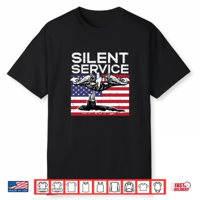 Silent Service Submarine Us Flag Memorial Day Patriotic Premium Tri Blend Shirt