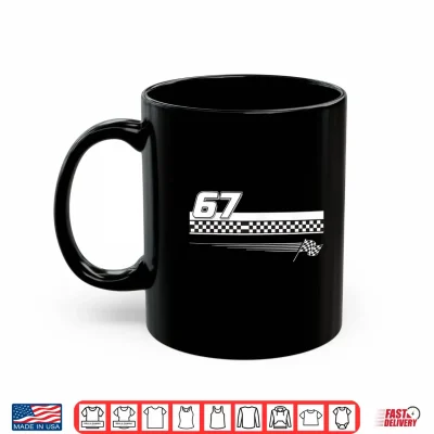 Mug Pit Crew Race car Racing Checkered Flag 67 six Seven Meme Shirt