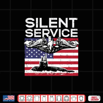 Design Silent Service Submarine US Flag Memorial Day Patriotic Premium Tri Blend Shirt