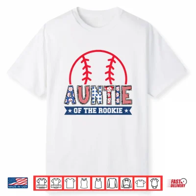 Auntie Of The Rookie 1St Baseball Birthday Boy Matching Shirt