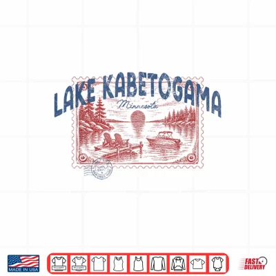Design Lake Kabetogama Minnesota Outdoors Vintage Shirt