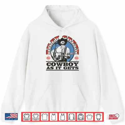 Hoodie Riley Green Cowboy As it Gets Logo Shirt