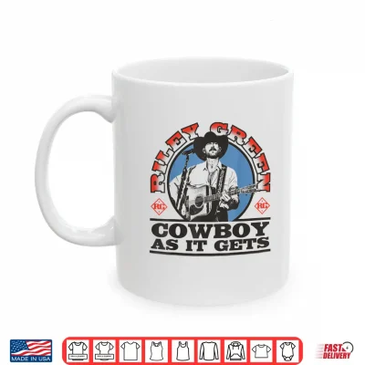 Mug Riley Green Cowboy As it Gets Logo Shirt