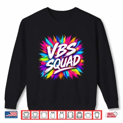 Sweatshirt VBS Squad Colorful Splash Vacation Bible School Volunteer Shirt