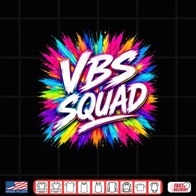 Design VBS Squad Colorful Splash Vacation Bible School Volunteer Shirt