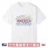 America 250Th Birthday Flowers 250 Years Anniversary Shirt