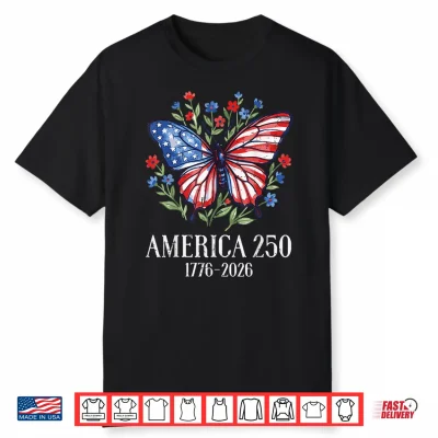 America Us Flag 250 1776 2026 250Th Anniversary 4Th Of July Shirt