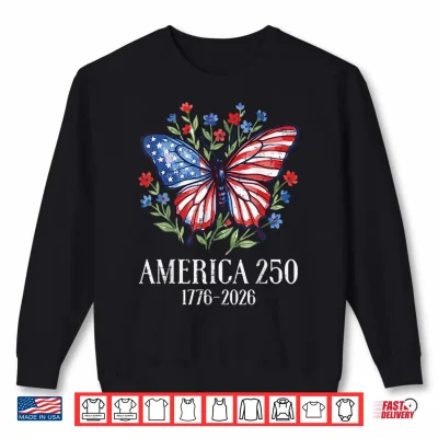 Sweatshirt America US Flag 250 1776 2026 250th Anniversary 4th of July Shirt