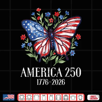 Design America US Flag 250 1776 2026 250th Anniversary 4th of July Shirt