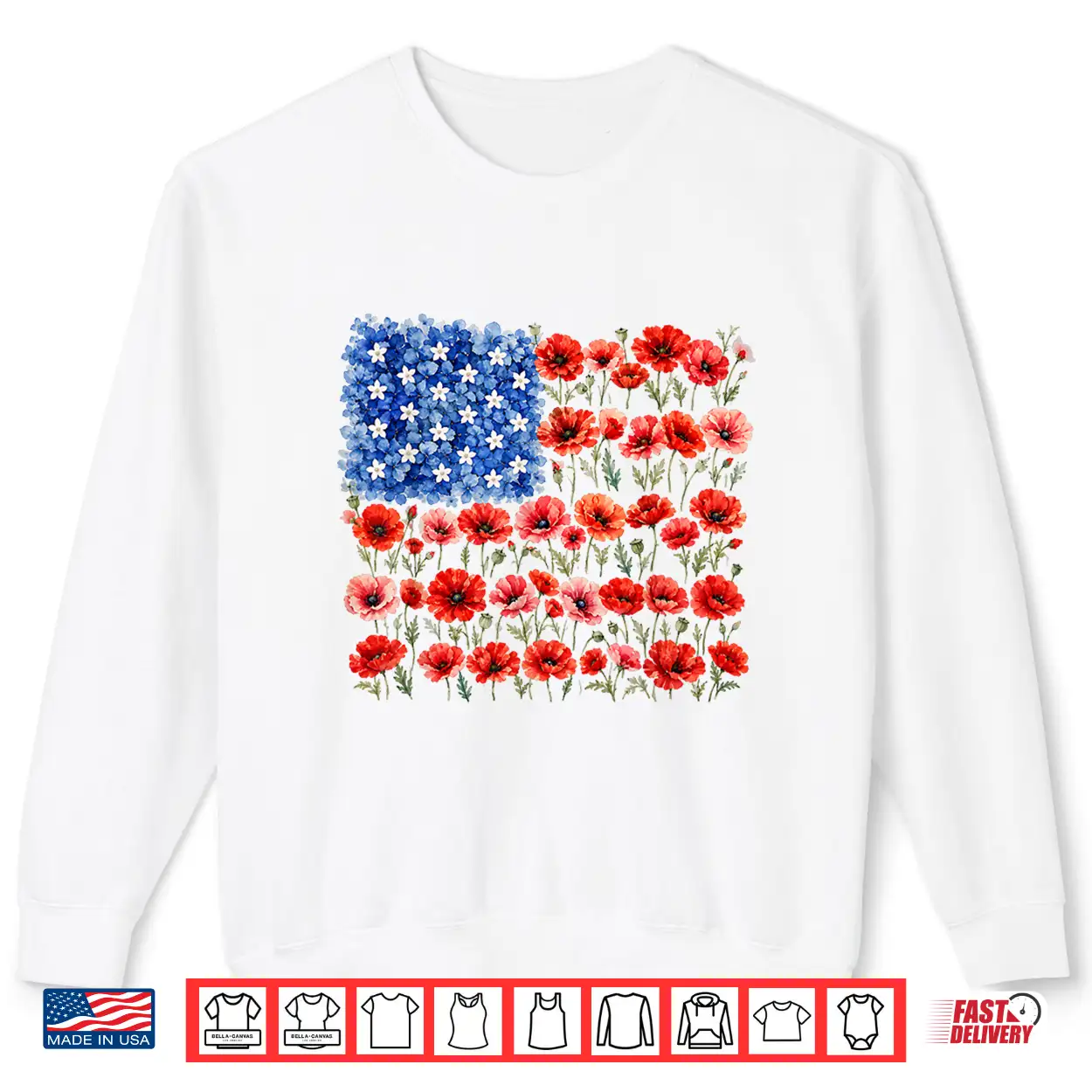 Red Poppy Flower American Flag Memorial Day Poppies Shirt Red Poppy Flower American Flag Memorial Day Poppies Shirt