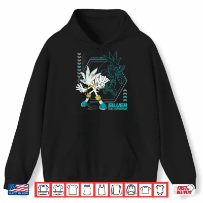 Hoodie Sonic the Hedgehog Silver Future Force Psychic Power Shirt