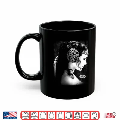 Mug Star Wars Padme Amidala Black White Side Profile Portrait Shirt