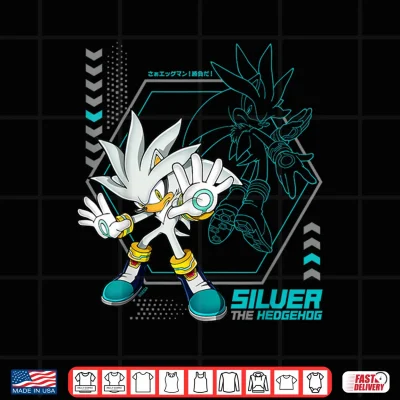Design Sonic the Hedgehog Silver Future Force Psychic Power Shirt