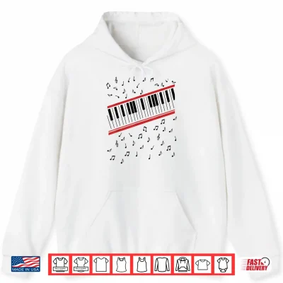 Hoodie Beat it Key Piano Graphic Music Retro Shirt