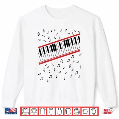 Sweatshirt Beat it Key Piano Graphic Music Retro Shirt