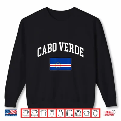 Sweatshirt Cabo Verde Flag Cabo Verdean Retro Vintage Classic Graphic Shirt