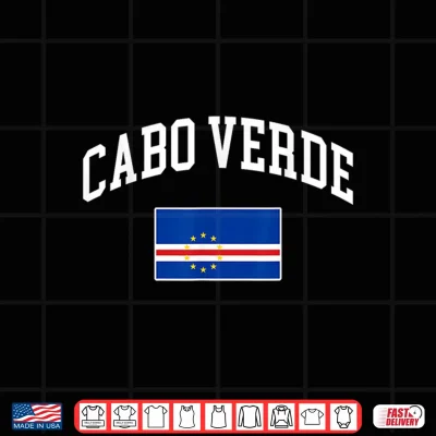 Design Cabo Verde Flag Cabo Verdean Retro Vintage Classic Graphic Shirt