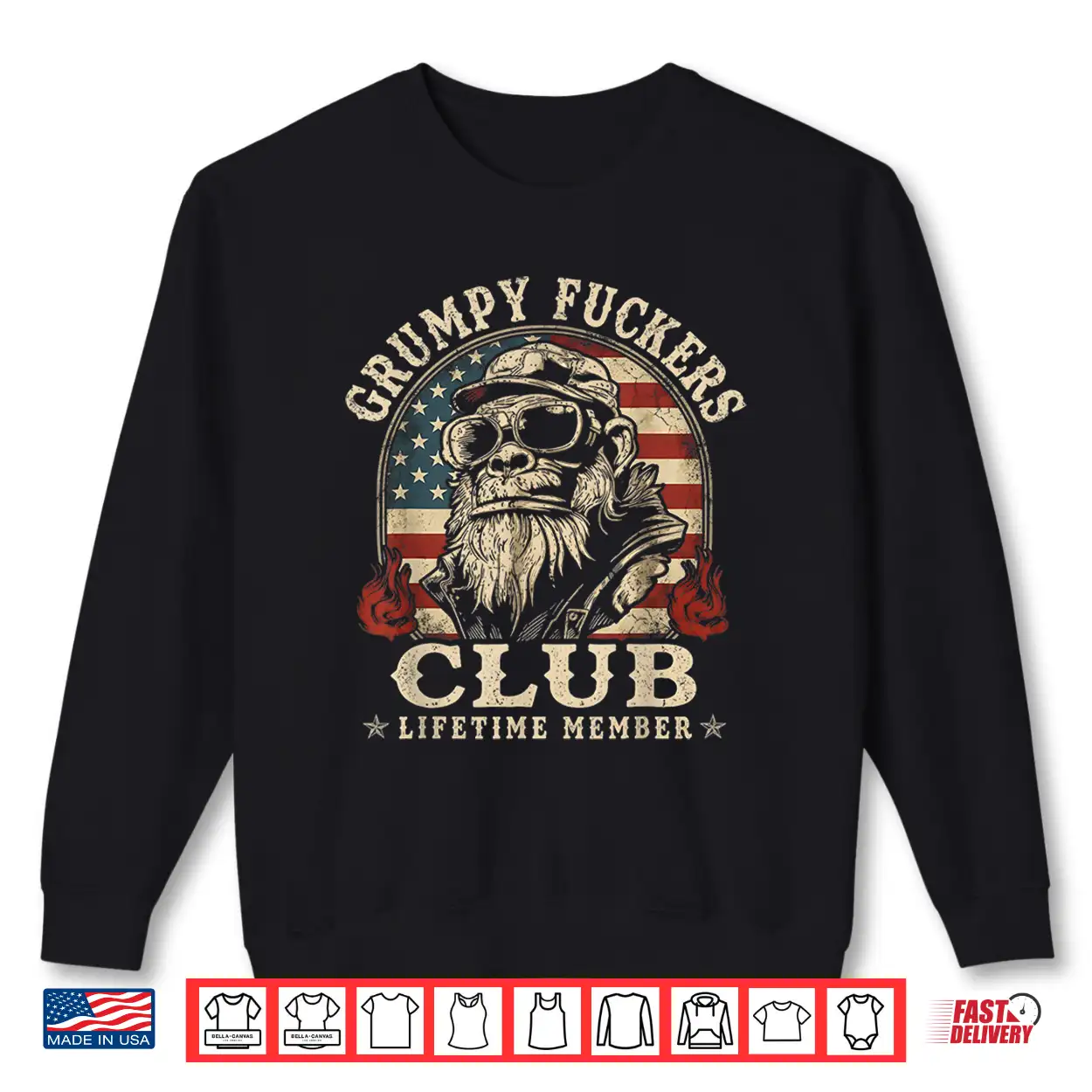 Grumpy Fuckers Club Lifetime Member Funny Sarcastic Usa Flag Shirt Grumpy Fuckers Club Lifetime Member Funny Sarcastic Usa Flag Shirt