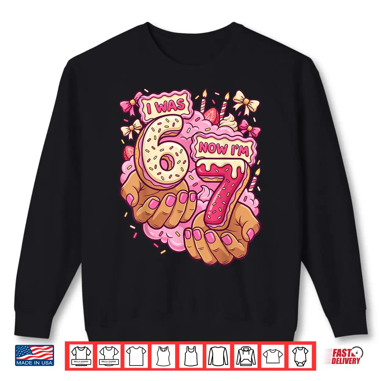 I Was 6 Now I’M 7 7Th Birthday 6 7 Birthday Girls Shirt I Was 6 Now I’M 7 7Th Birthday 6 7 Birthday Girls Shirt