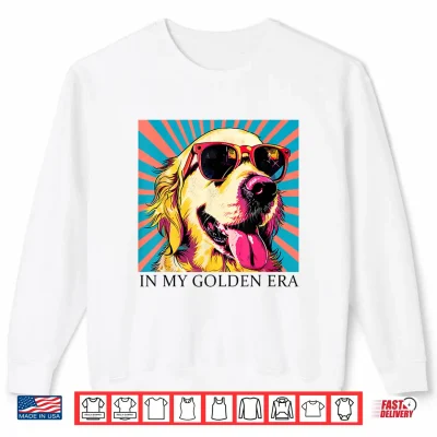 Sweatshirt In My Golden Retriever 70s Era Funny Retriever Graphic Shirt