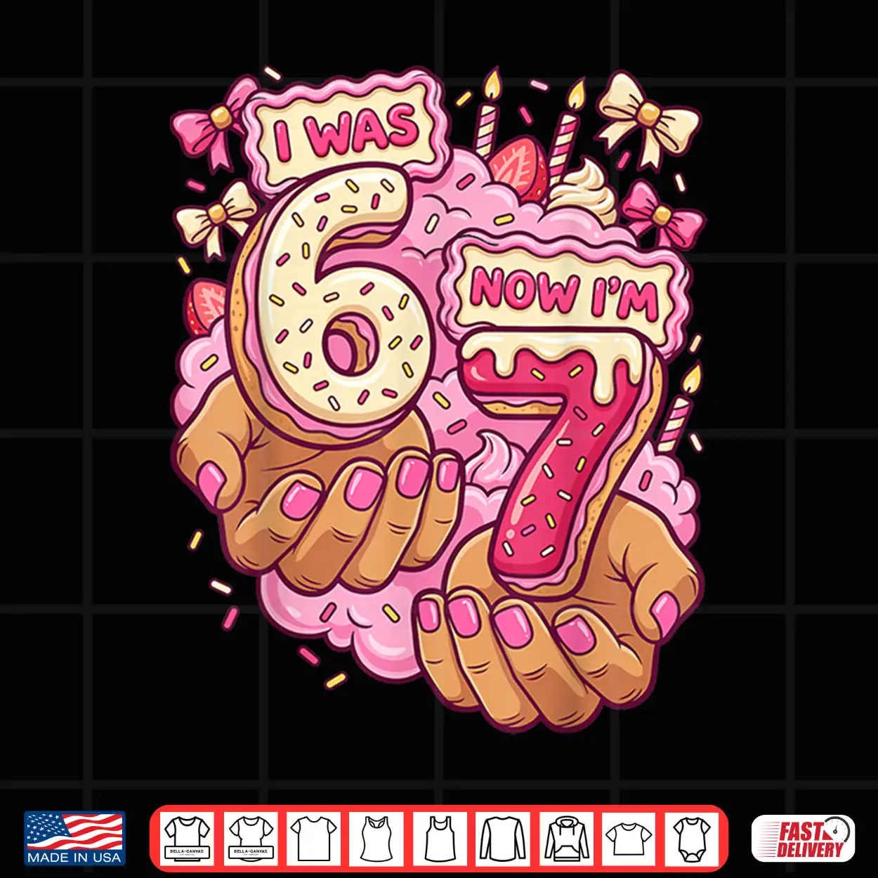 I Was 6 Now I’M 7 7Th Birthday 6 7 Birthday Girls Shirt I Was 6 Now I’M 7 7Th Birthday 6 7 Birthday Girls Shirt