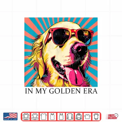 Design In My Golden Retriever 70s Era Funny Retriever Graphic Shirt