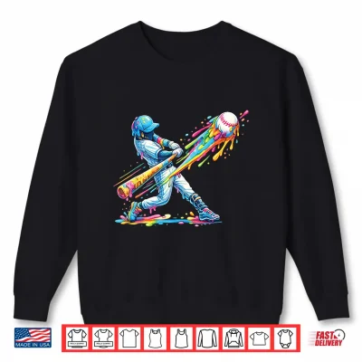 Sweatshirt Baseball Drip Ice Cream Apparel Youth Drip Baseball Boys Kid Shirt
