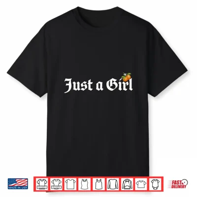 Just A Girl Gothic Blackletter Typography Design For Woman Shirt