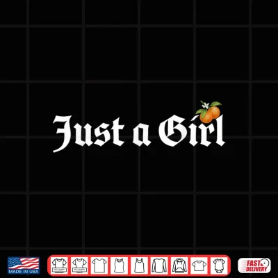 Just A Girl Gothic Blackletter Typography Design For Woman Shirt 4 Design Just A Girl Gothic Blackletter Typography Design for Woman Shirt