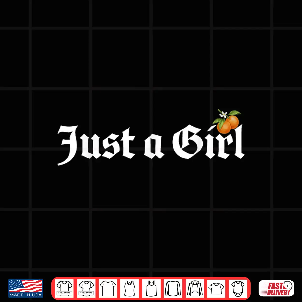 Just A Girl Gothic Blackletter Typography Design For Woman Shirt Just A Girl Gothic Blackletter Typography Design For Woman Shirt