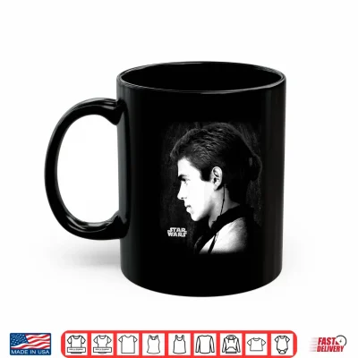 Mug Star Wars Ep II Anakin Black White Side Profile Portrait Shirt