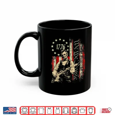 Mug We The People USA Grunge Flag Freedom Abe Lincoln Guitar Shirt