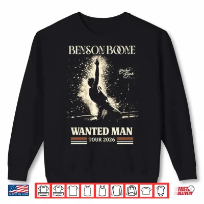 Sweatshirt Benson Boone Wanted Man Tour 2026 Shirt