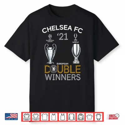 Chelsea 2021 Double Winners Champions League Super Cup Shirt