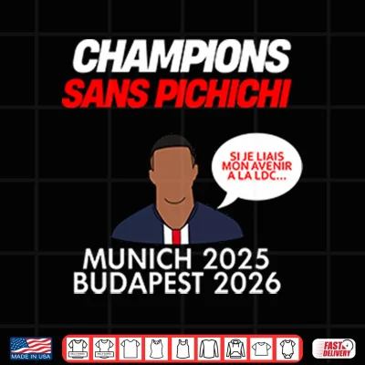 Design Champions Sans Pichichi Munich 2025 Budapest 2026 Shirt
