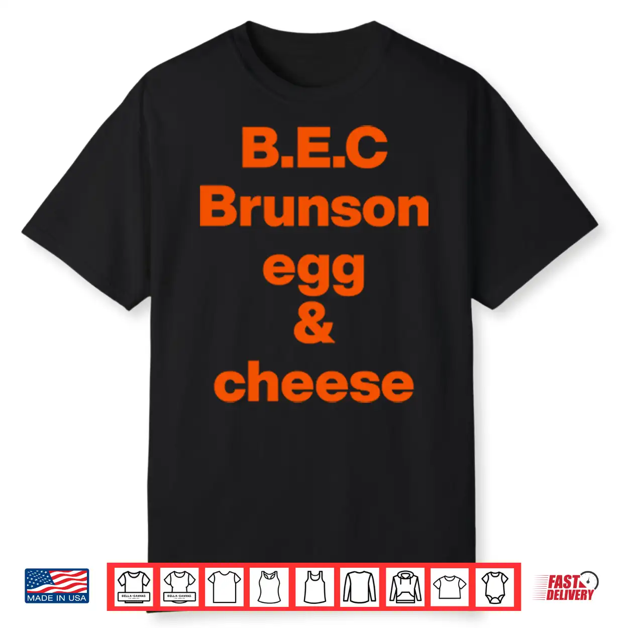 Jalen Brunson B.E.C Brunson Egg & Cheese Shirt Jalen Brunson B.E.C Brunson Egg & Cheese Shirt