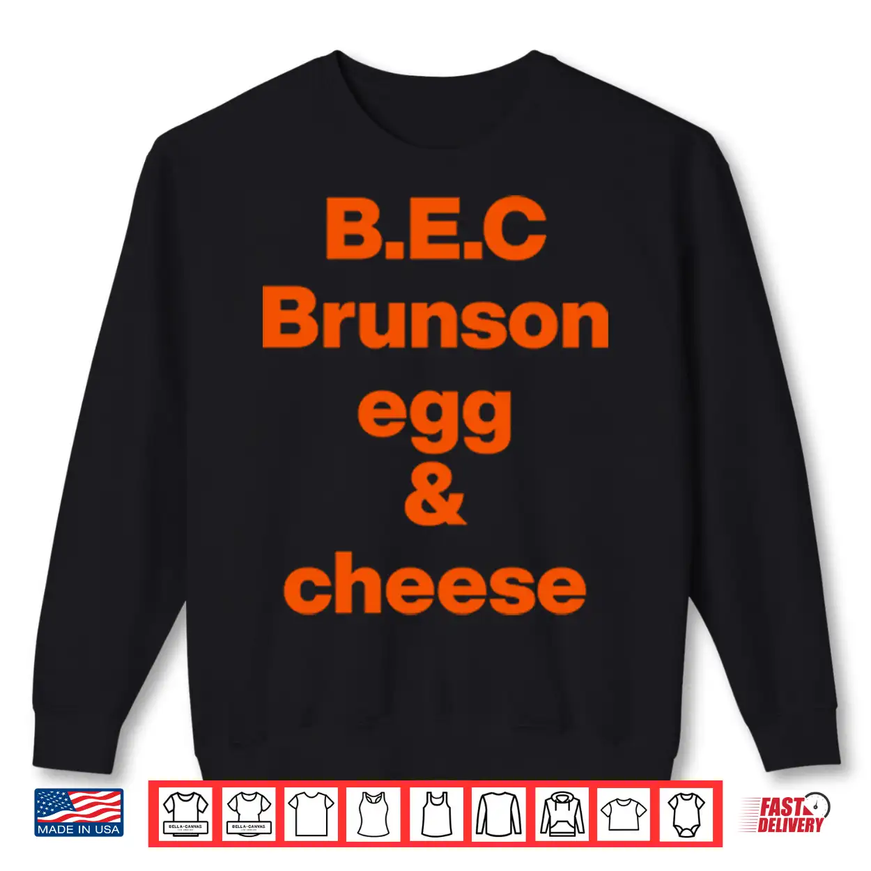 Jalen Brunson B.E.C Brunson Egg & Cheese Shirt Jalen Brunson B.E.C Brunson Egg & Cheese Shirt