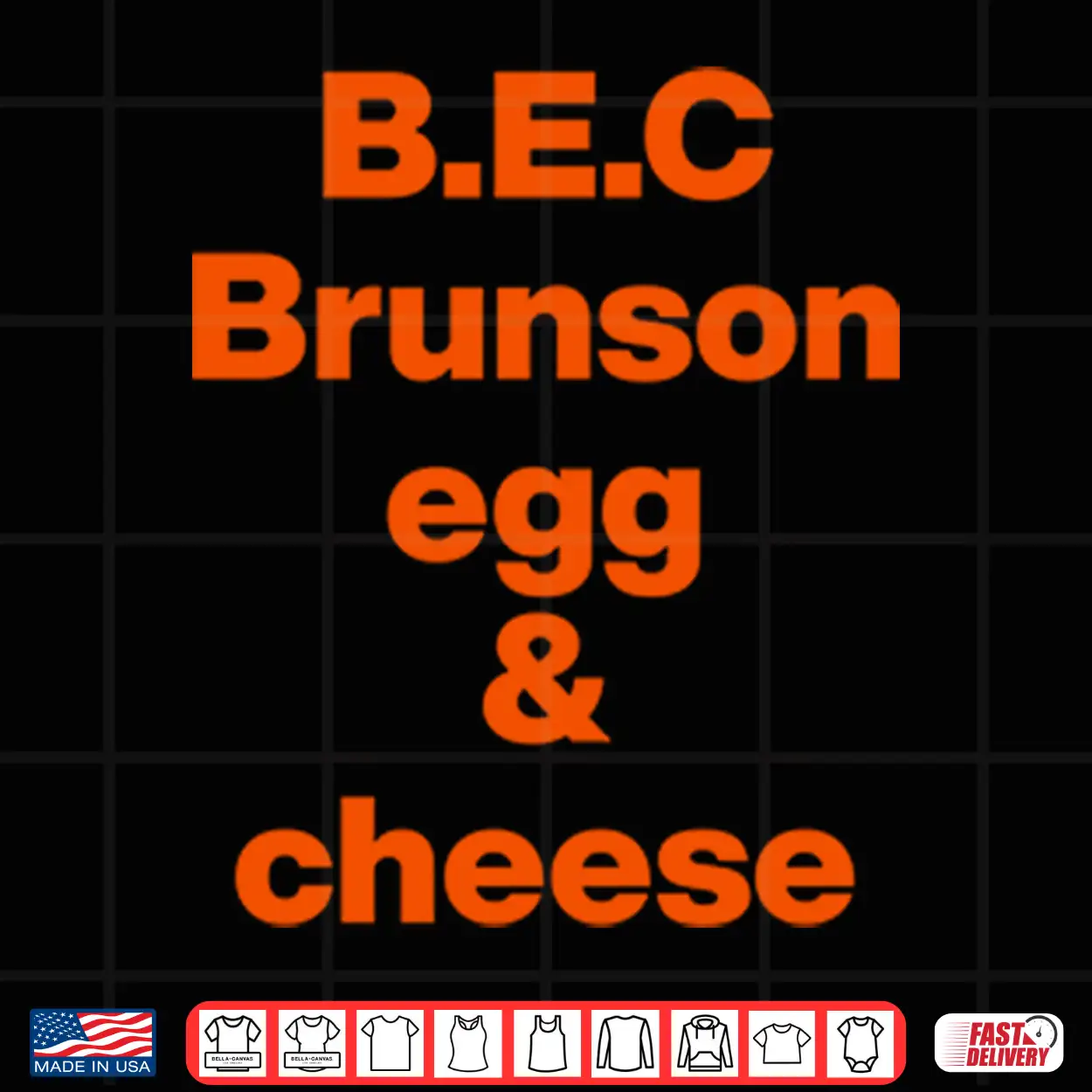 Jalen Brunson B.E.C Brunson Egg & Cheese Shirt Jalen Brunson B.E.C Brunson Egg & Cheese Shirt