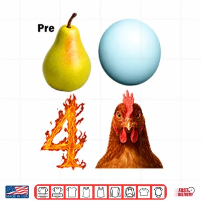 Design Pre Pear Blue Planet Fire Four Chicken Parody Shirt