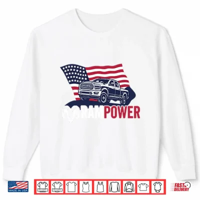 Sweatshirt Ram Power Patriotic Truck Shirt