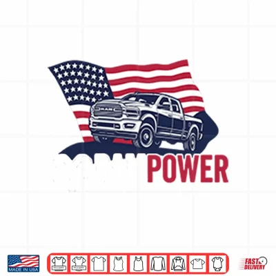Design Ram Power Patriotic Truck Shirt