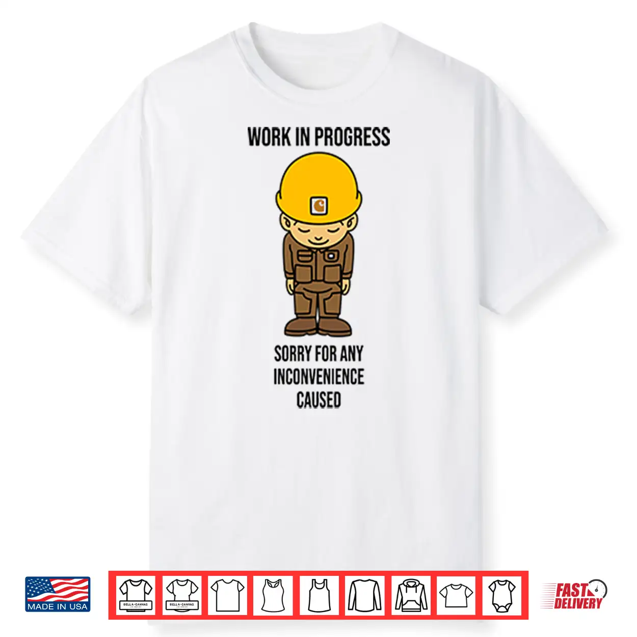 Work In Progress Funny Construction Shirt Work In Progress Funny Construction Shirt