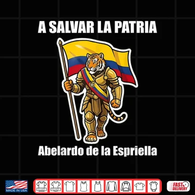 Design Abelardo de la Espriella Presidente Colombian Flag Tiger Shirt