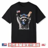Retro Funny America Raccoon Hot Dog Lovers Patriotic Us Flag Shirt