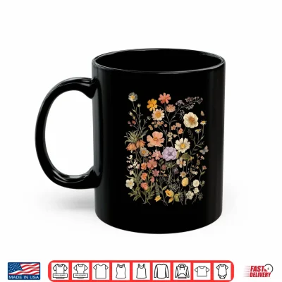 Mug Retro Boho Floral Botanical Wildflower Shirt
