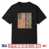 Veteran Military Alphabet American Flag Aged Shirt