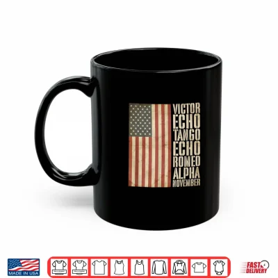 Veteran Military Alphabet American Flag Aged Shirt 3 Mug Veteran Military Alphabet American Flag Aged Shirt