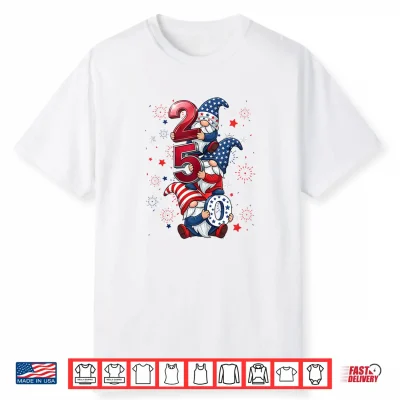 Gnome 250 Years 1776 2026 250Th Birthday 4Th July Patriotic Shirt